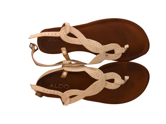 Aldo sandals White Leather  ref.75706