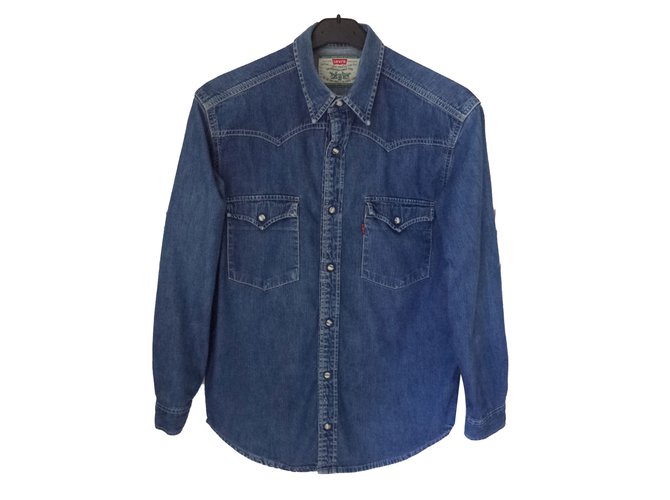 Levi's shirts Blue Cotton  ref.75722