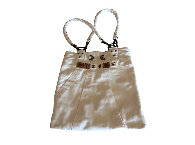 Bolso de mano Diesel de algodón blanco