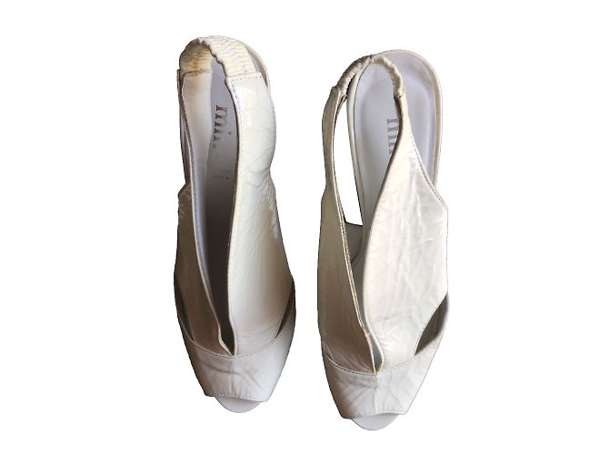 Minelli White Leather Heels 36