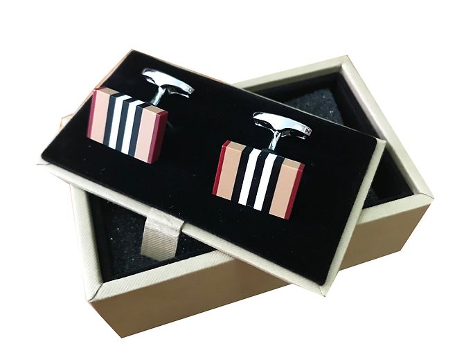 Burberry Gemelli check stripe Beige Metallo