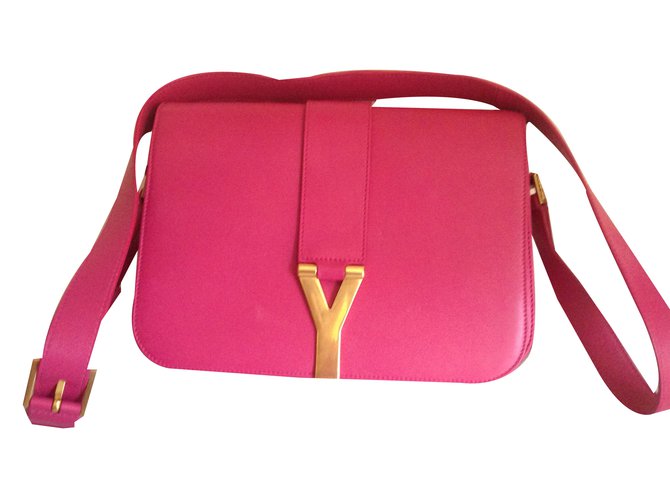 Yves Saint Laurent Tasche Pink Leder  ref.75778