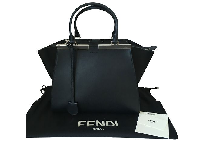 Bolso de mano Fendi 3 Jours en piel negra Negro