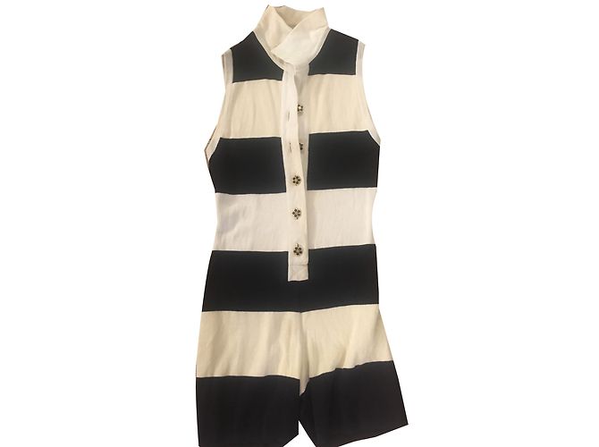 Chanel Jumpsuits Black Cream