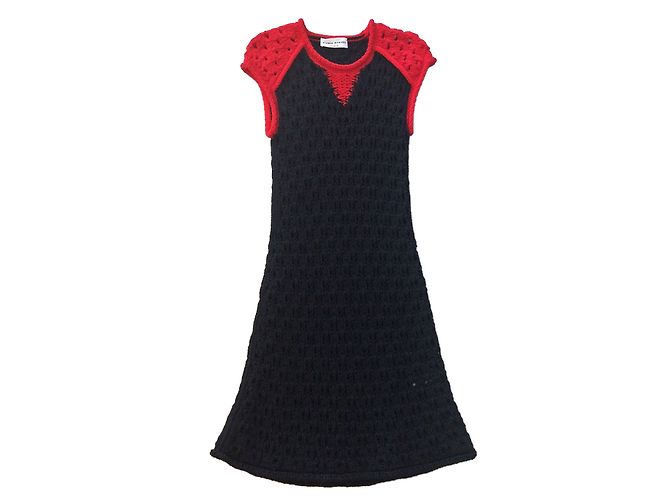 Sonia Rykiel Kleid aus schwarzer Baumwollstrickware