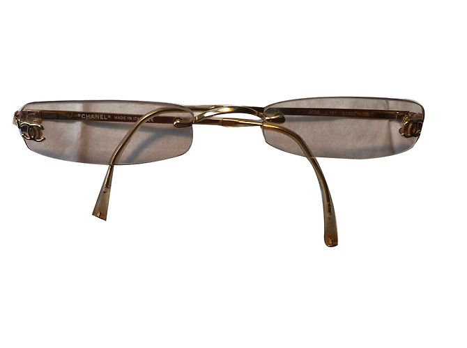 Chanel Gafas de sol Dorado Metal