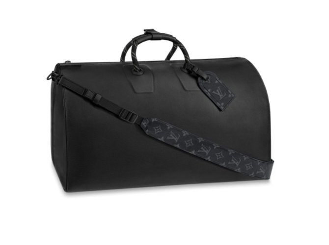 Louis Vuitton Keepall Negro Cuero  ref.75950