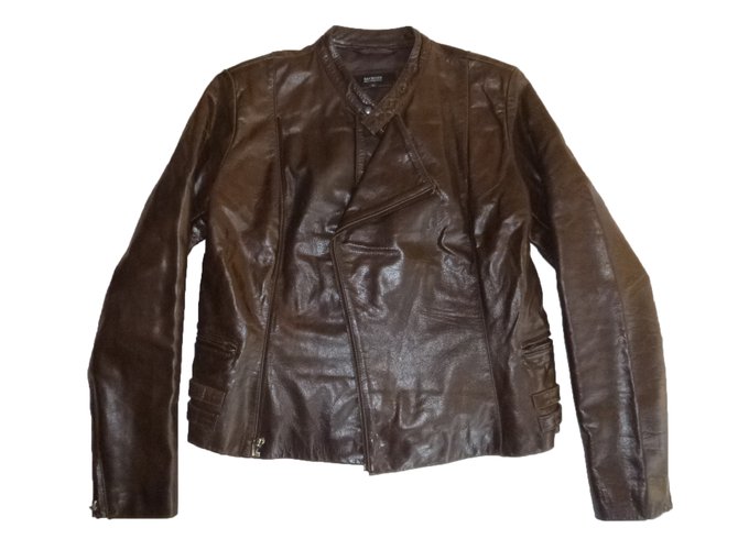 Oakwood Biker jackets Brown Leather  ref.75955