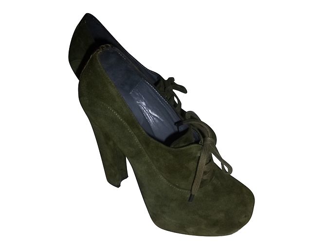 Escarpins Stéphane Kelian Daim Vert Olive 37