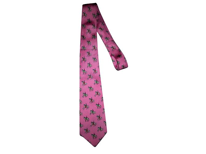 Hermès ties Pink Silk
