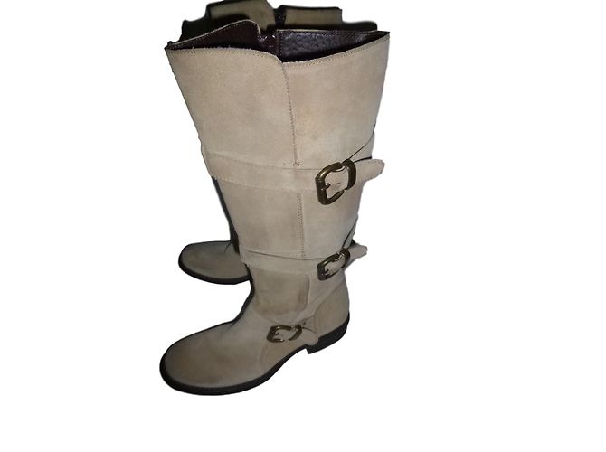 Autre Marque CONTATTO Stiefel aus Wildleder Beige Größe 38