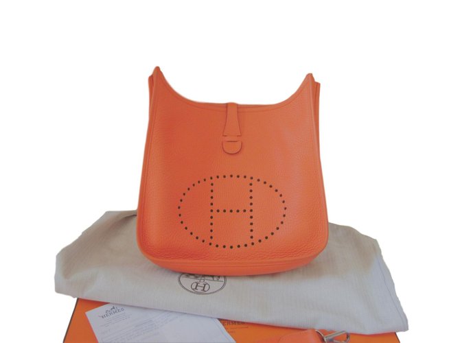 Hermès Evelyne 3 Orange Leder  ref.76006