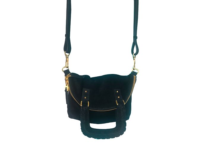 Borsa a mano Barbara Bui in pelle di cervo nera Nero