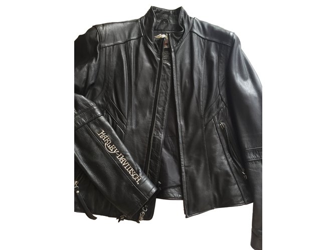 Autre Marque Harley Davidson jacket Black Leather  ref.76047