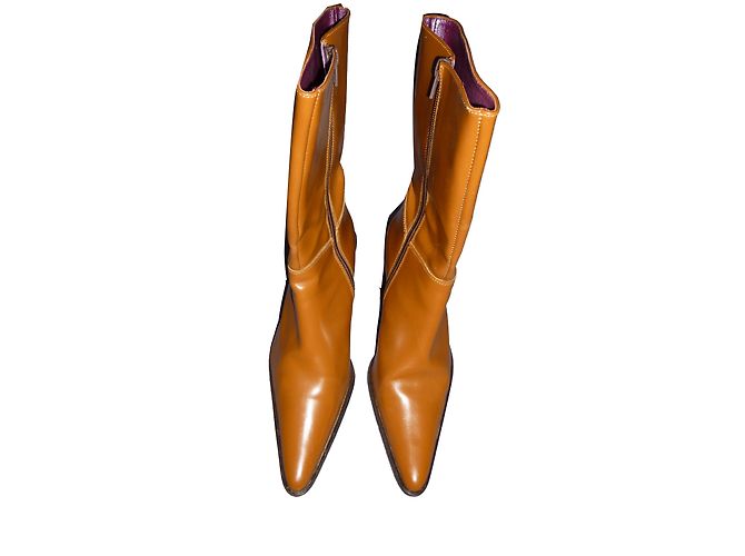 Autre Marque MURATTI FLORENTINO Leder Stiefeletten Caramel Karamell