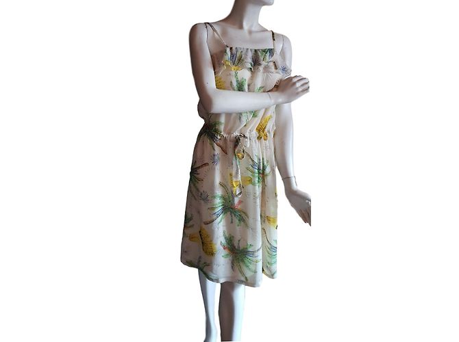 Autre Marque Gelbes Sommerkleid mit Trägern
