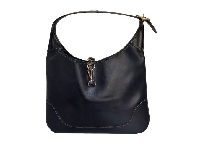 Hermès Handbags Navy blue Leather  ref.76146