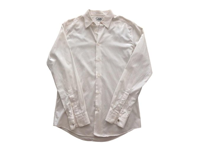 Hermès Camicia Bianco Cotone  ref.76158