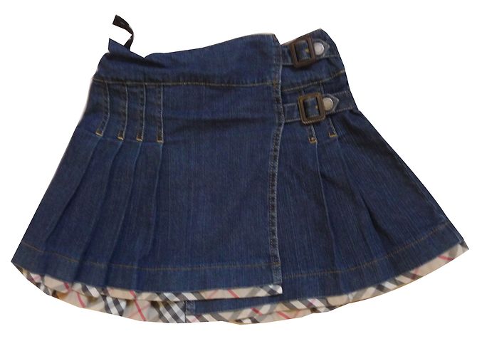 Burberry die Röcke Blau Baumwolle
