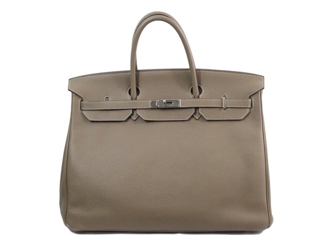 Hermès Birkin 40 Castaño Cuero  ref.76199