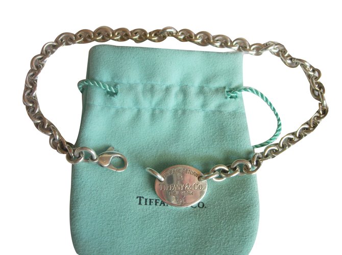 Tiffany & Co Necklaces Silvery Silver  ref.76222