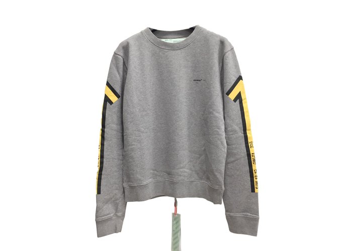 Off White Sweaters Grey Cotton  ref.76276