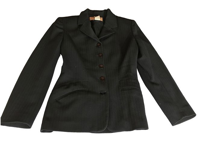 Giacca Irene Van Ryb in cotone nero Taglia 38