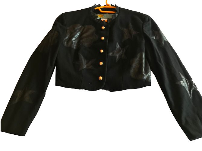 Chaqueta corta Moschino Cheap And Chic negra de algodón 38 Negro