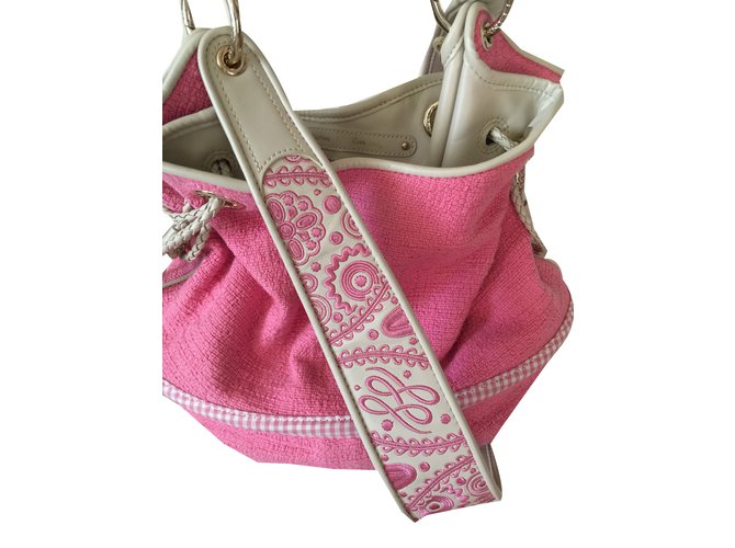 Lancel Brigitte Bardot Rosa Tweed  ref.76318