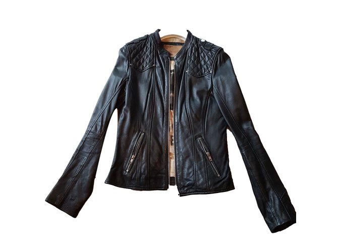 Oakwood Biker jackets Black Leather  ref.76346