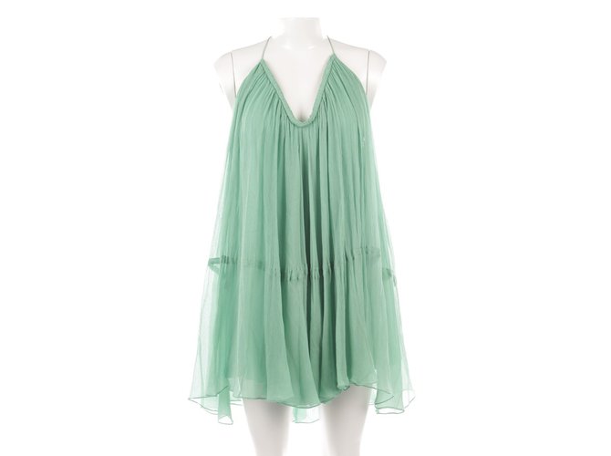 Chloé Dresses Green Silk  ref.76369