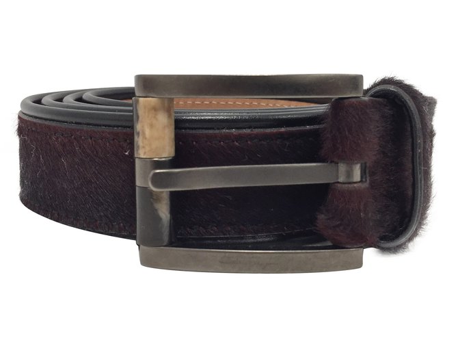 Salvatore Ferragamo Gürtel Rot Kalbähnliches Kalb  ref.76407