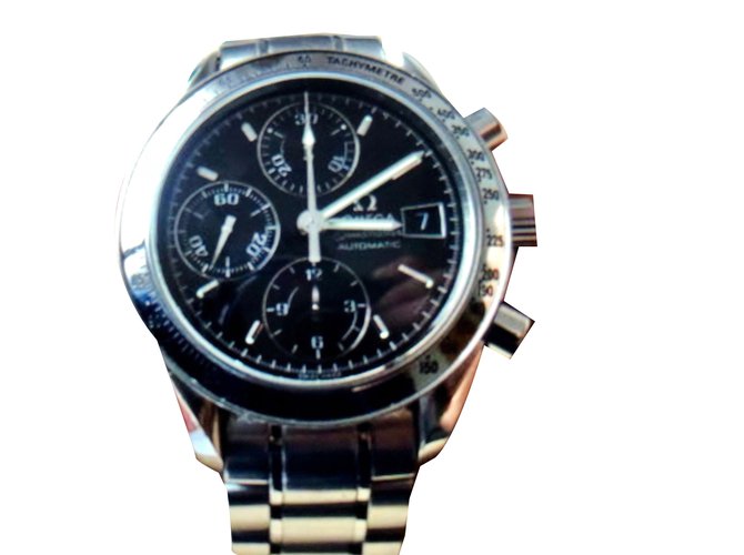 Montre chronographe Omega Speedmaster Date Acier Argenté  ref.76463