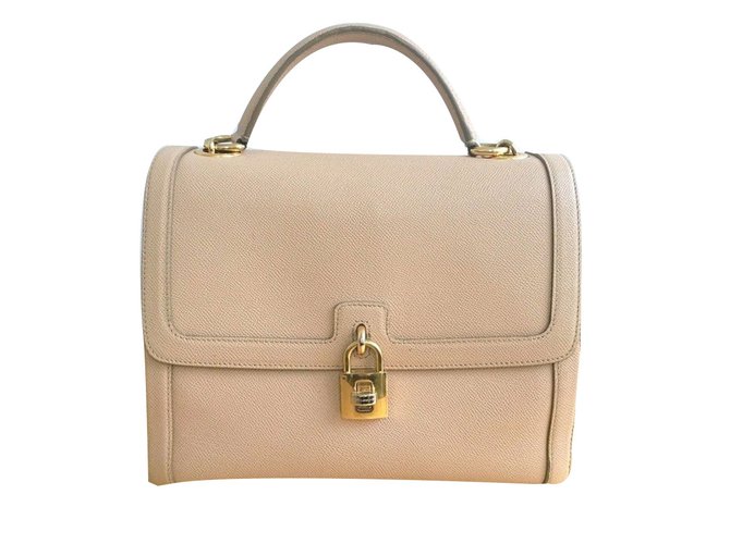 Dolce & Gabbana Handtaschen Beige Leder  ref.76469