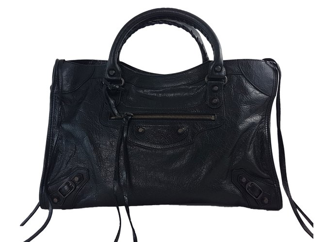 Balenciaga City Classic Black Medium Leather  ref.76517