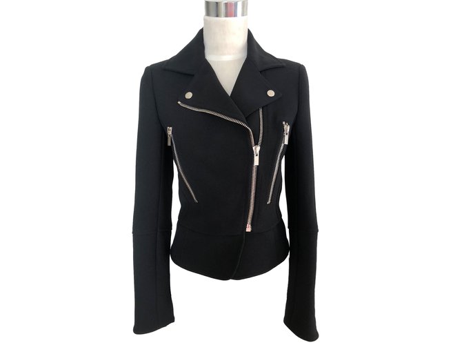 Balenciaga Coats, Outerwear Black Polyester  ref.76554
