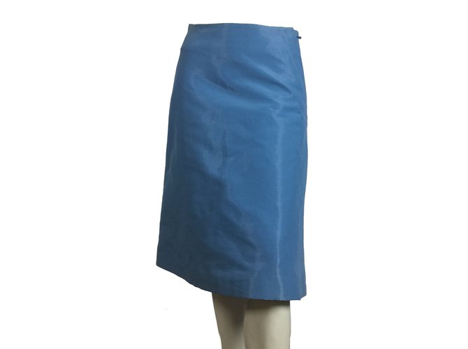 Louis Vuitton Skirt Blue Cotton Cashmere  ref.76647