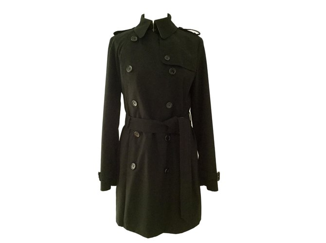 Burberry Trench coats Black Polyester  ref.76732