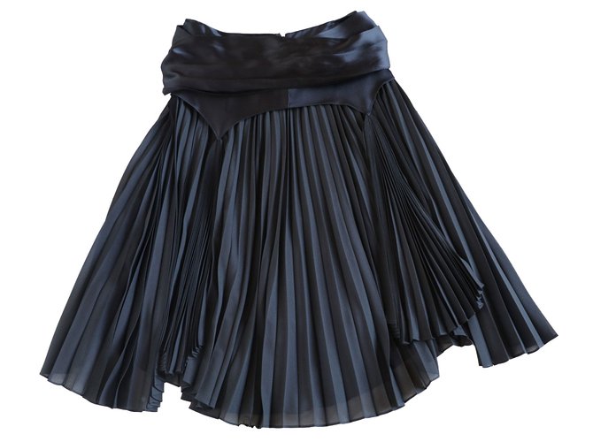Yves Saint Laurent Skirts Black Silk  ref.76760