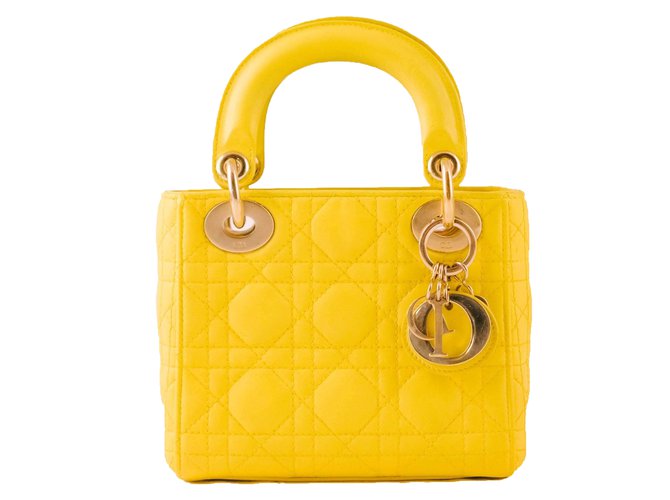 lady dior yellow bag