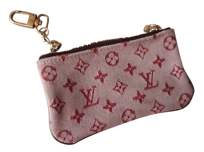 Louis Vuitton Purses, wallets, cases Dark red Cotton  ref.76806