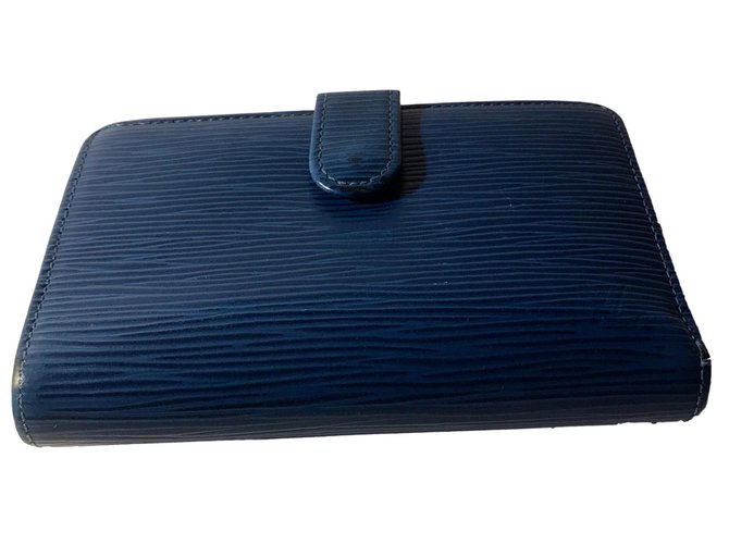 Louis Vuitton carteiras Azul Couro  ref.76851