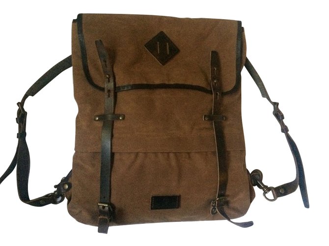 Autre Marque Bags Briefcases Brown Cloth  ref.76865