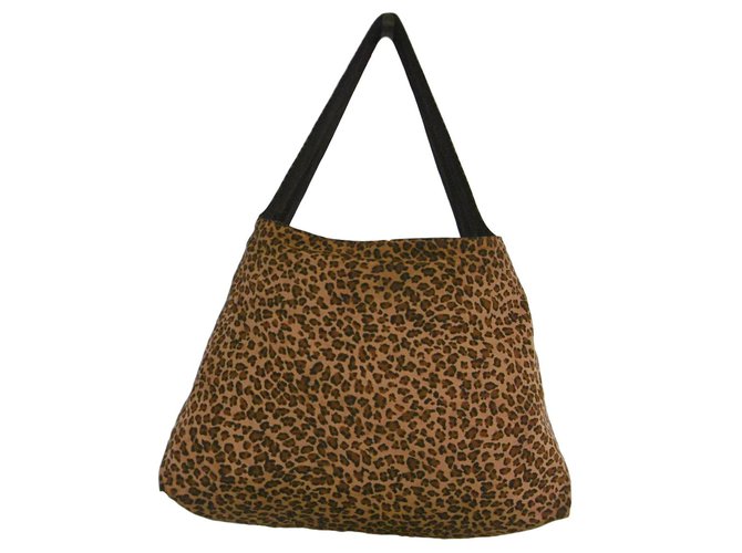Bottega Veneta Leopard Fabric Shoulder Bag Leopard print Nylon  ref.76869