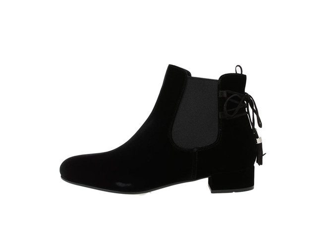 Prada boots Black Velvet  ref.76908