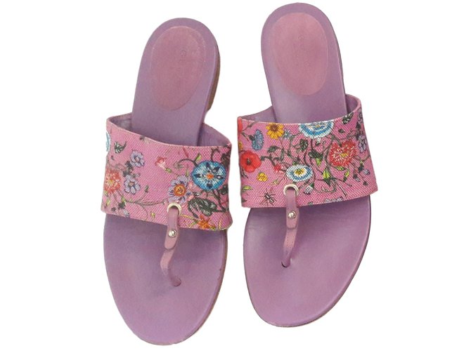 Gucci sandals Purple Cloth  ref.76918