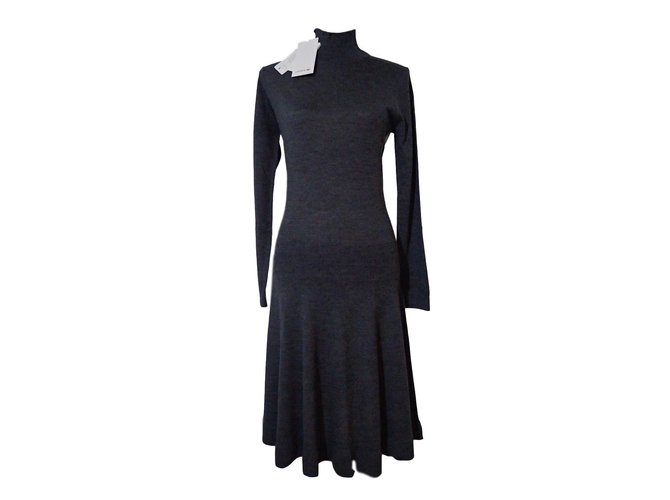 Lacoste Dresses Grey Wool  ref.76931