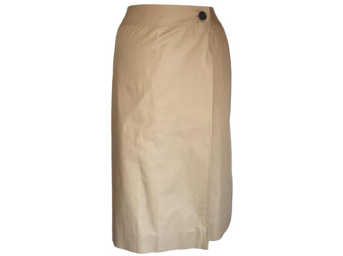 Hermès Skirts Beige Cotton  ref.76955