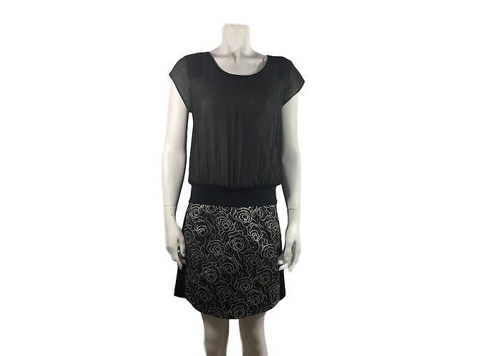 Vestito Cop Copine Vendome Nero e Oro D'oro