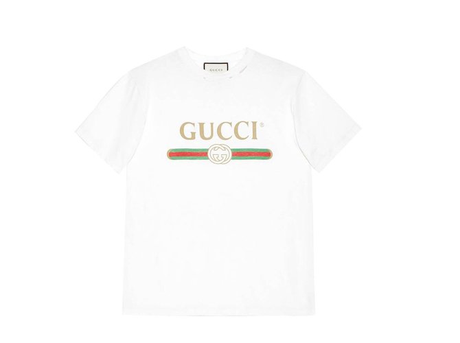 Gucci T-shirt Coton Blanc  ref.76968